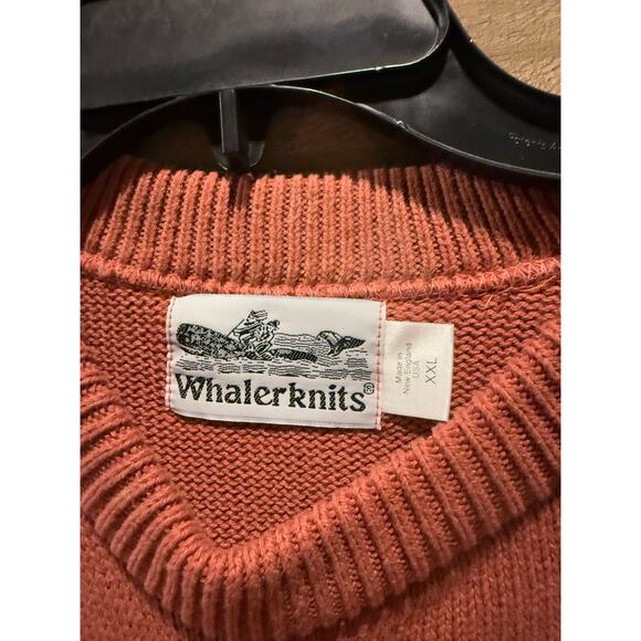 Vintage 1980s WhalerKnits- Salmon -Crew Neck Sweater -Size XXL - Picture 7 of 8